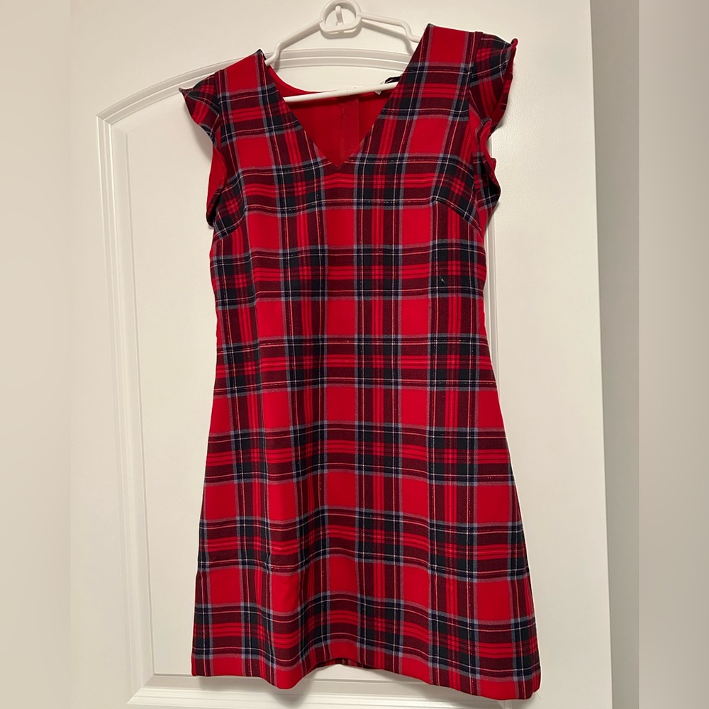 Vineyard Vines Nantucket Tartan Flutter Sleeve Shift Dress